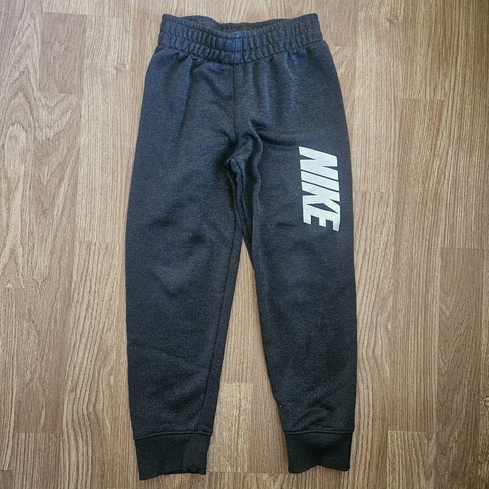 Nike Kids Charcoal Joggers with White Logo